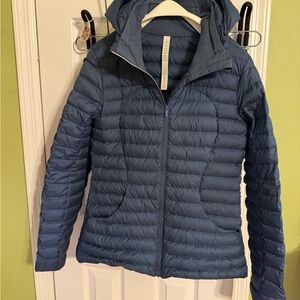 lululemon athletica Slate Blue Quilted Hooded Puffer Jacket